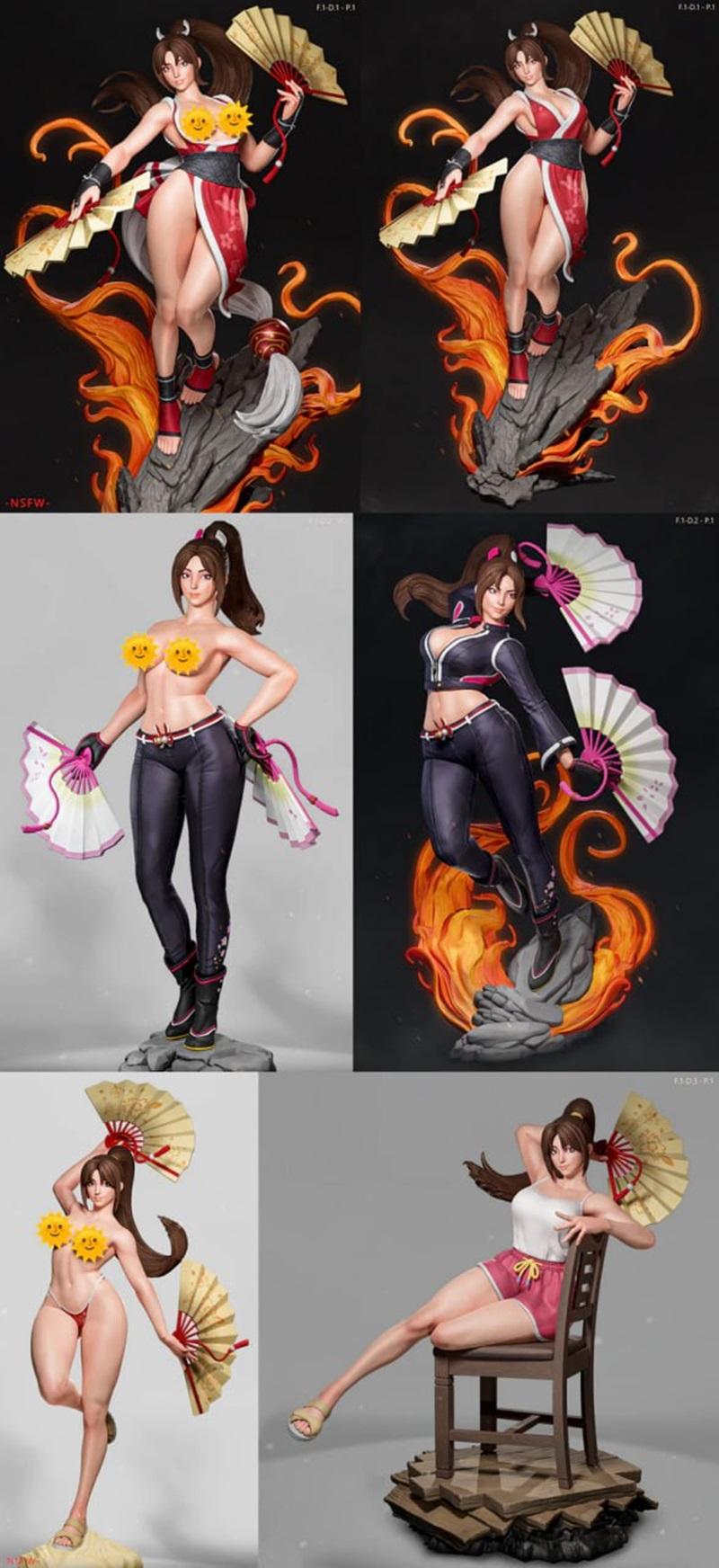 Shiranui Mai - 3D打印模型 - P1-P2-P3|Shiranui Mai – P1-P2-P3 – 3D Print Model STL