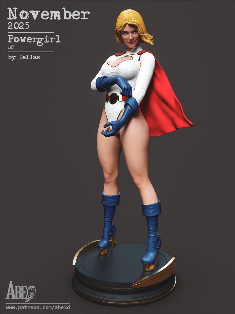Abe3D - 功夫女孩 - 3D打印模型|Abe3D – Powergirl – 3D Print Model STL