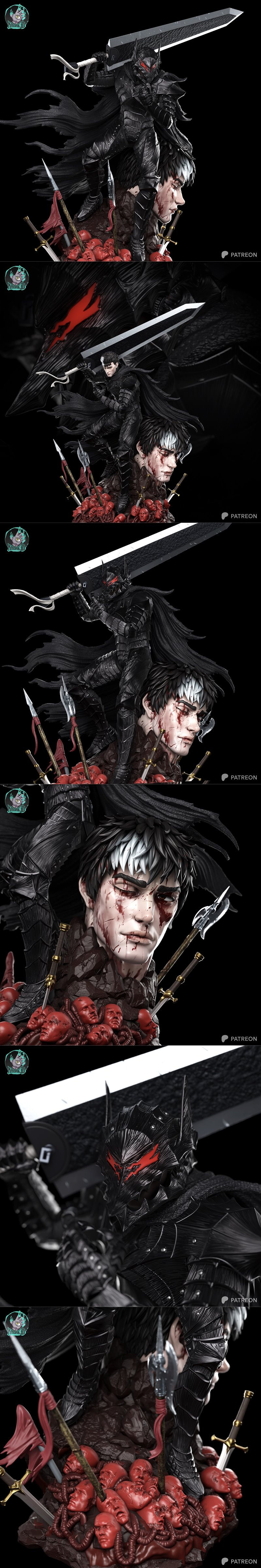 Kaidan - Guts - 贝尔塞克装甲 3D打印模型|Kaidan – Guts (Berseker Armor) – 3D Print Model STL