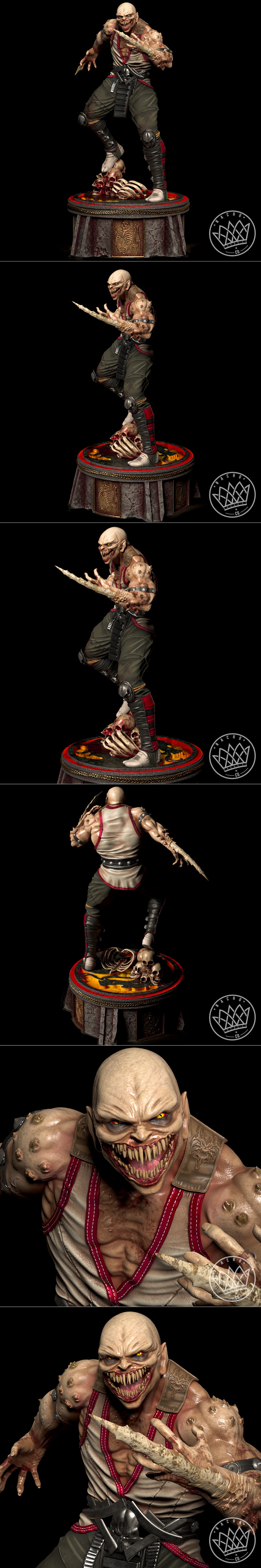 Nacho CG - 《巴卡拉》雕像3D打印模型|Nacho CG – Fan Art – Baraka from MK Statue – 3D Print Model STL