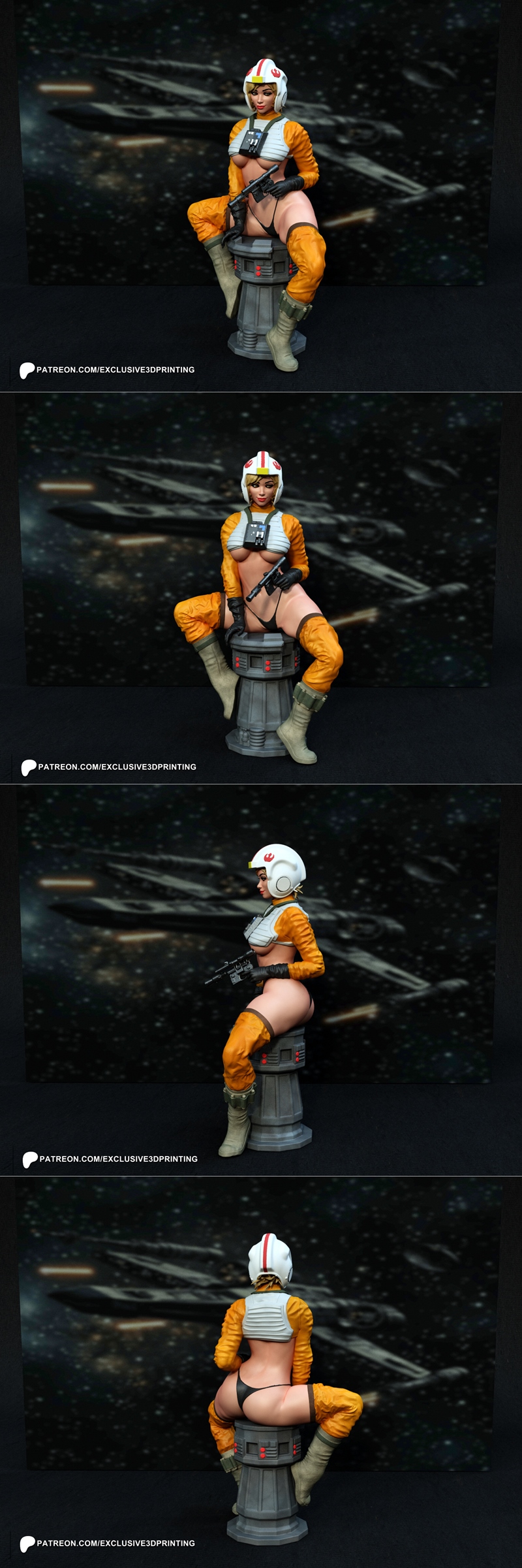 独家 - 星战飞行员 - 3D打印模型|Exclusive – Star Wars Pilot – 3D Print Model STL