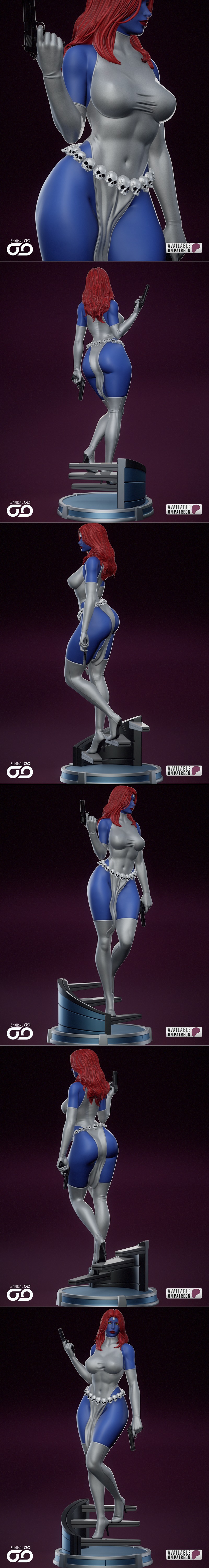 Shadaloo Studios - 神秘女侠 - 3D打印模型|Shadaloo Studios – Mystique – 3D Print Model STL
