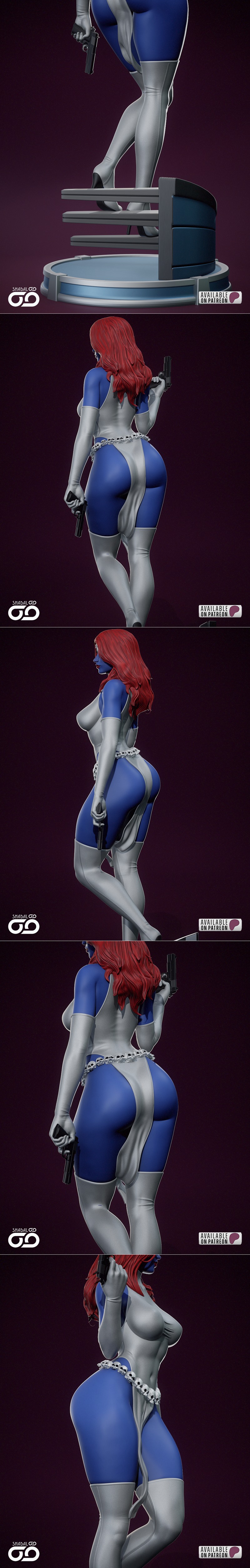 Shadaloo Studios - 神秘女侠 - 3D打印模型|Shadaloo Studios – Mystique – 3D Print Model STL