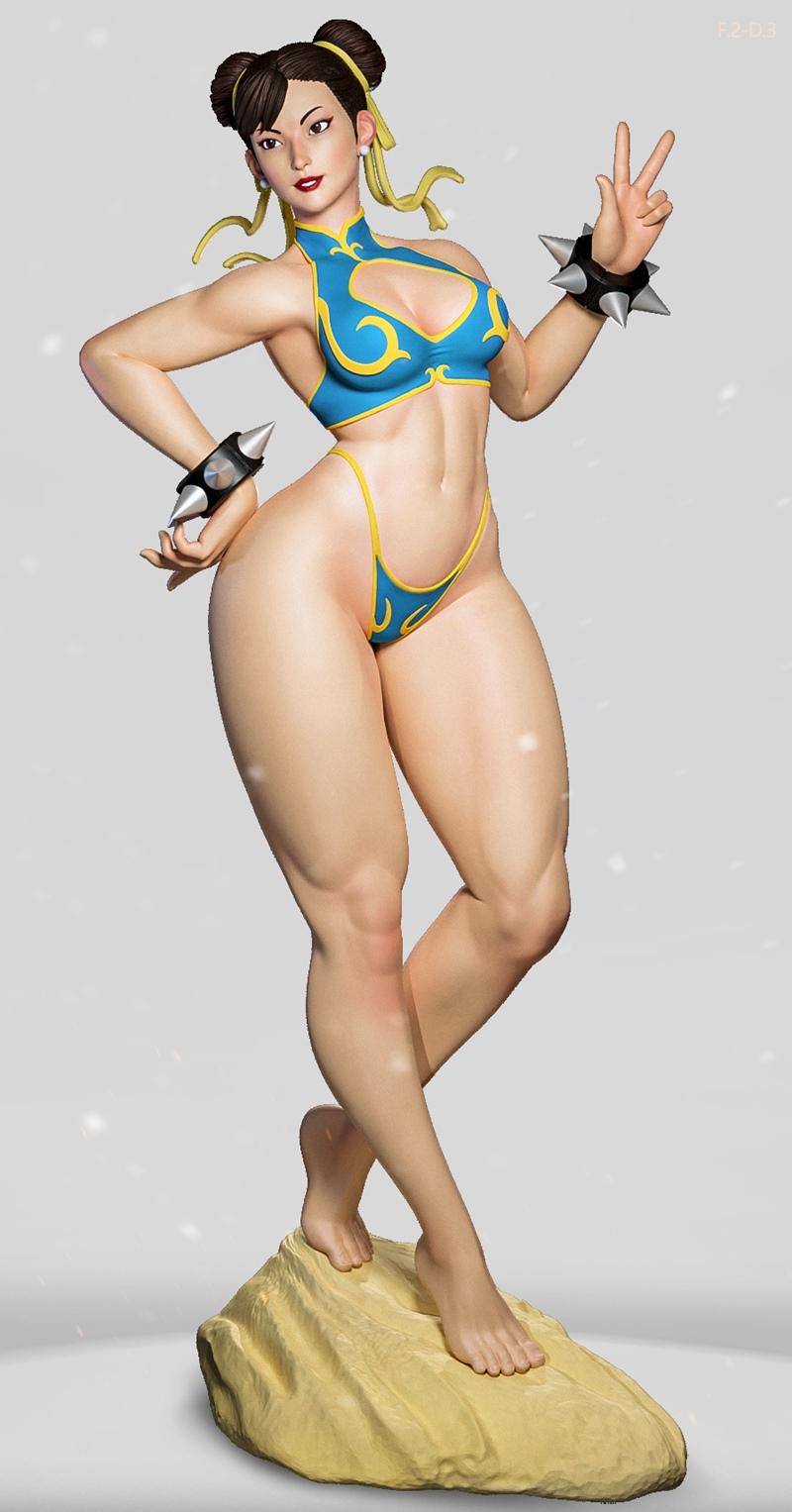 E.S怪物 – 铃莉P3 – 3D打印模型|E.S Monster – Chun-Li P3 – 3D Print Model STL