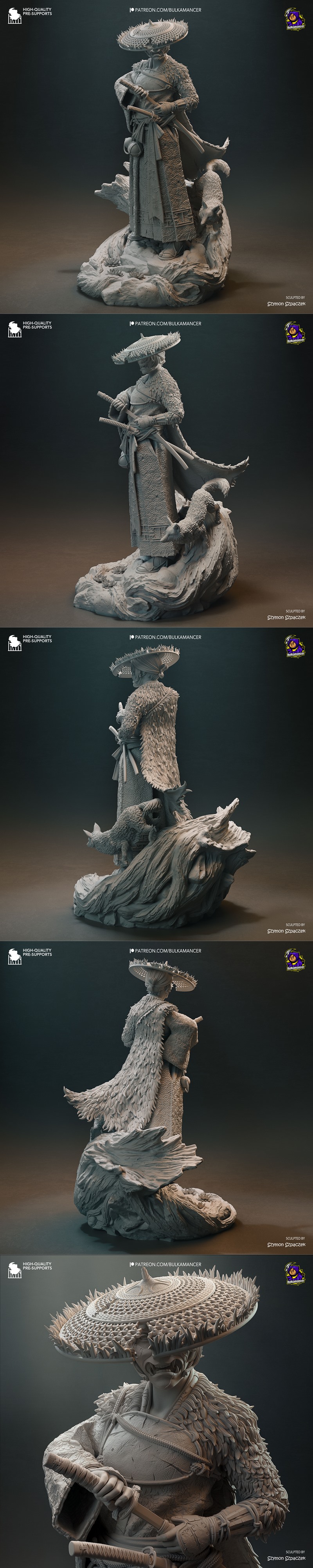 Bulkamancer雕塑作品：Atsu——《幽灵之影》3D打印模型|Bulkamancer Sculpts – Atsu – Ghost of Yotei – 3D Print Model STL