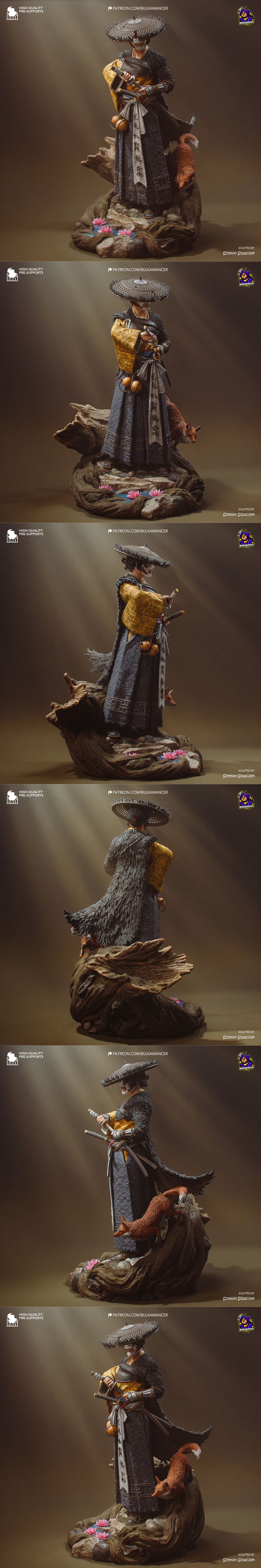 Bulkamancer雕塑作品：Atsu——《幽灵之影》3D打印模型|Bulkamancer Sculpts – Atsu – Ghost of Yotei – 3D Print Model STL