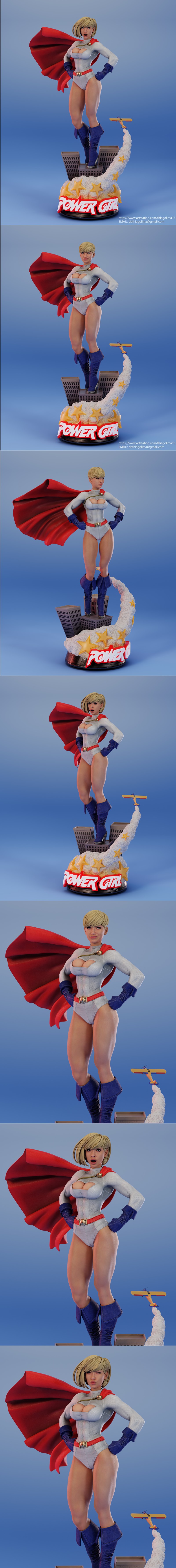 E.S怪物——女力战士3D打印模型|E.S Monster – Power Girl – 3D Print Model STL