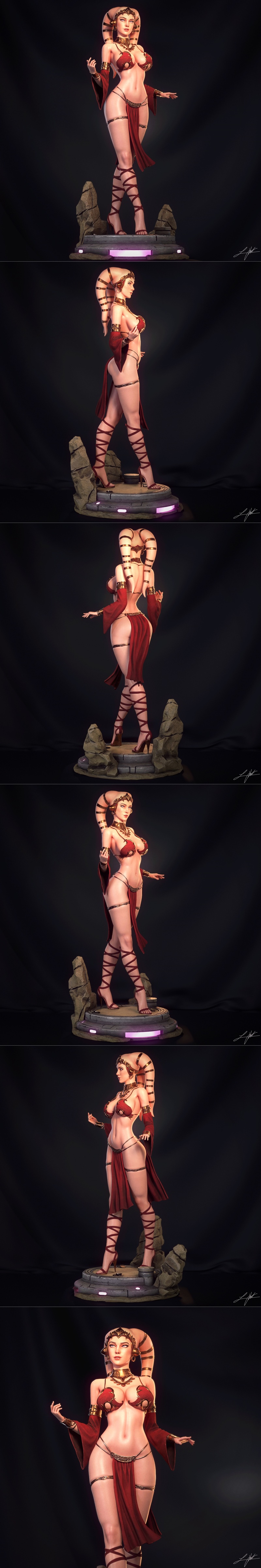 Abe3D - 3D打印模型 - 蒂尔克女侍|Abe3D – Twi’lek Hostess – 3D Print Model STL