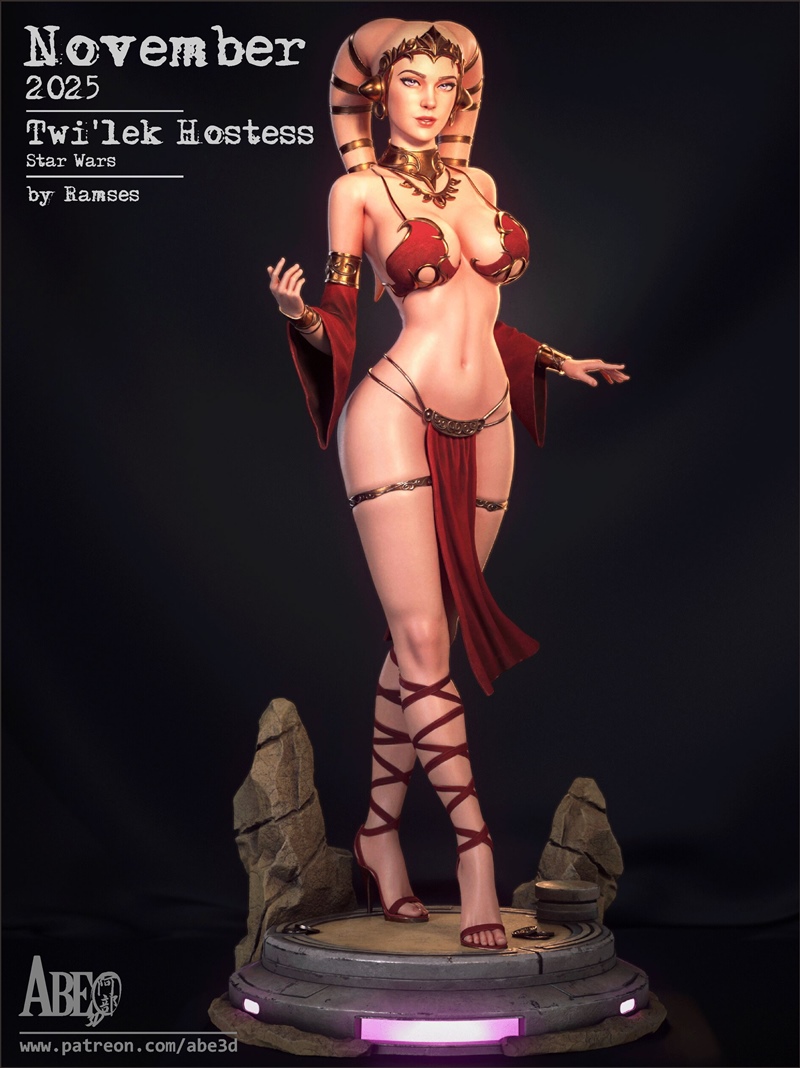 Abe3D - 3D打印模型 - 蒂尔克女侍|Abe3D – Twi’lek Hostess – 3D Print Model STL