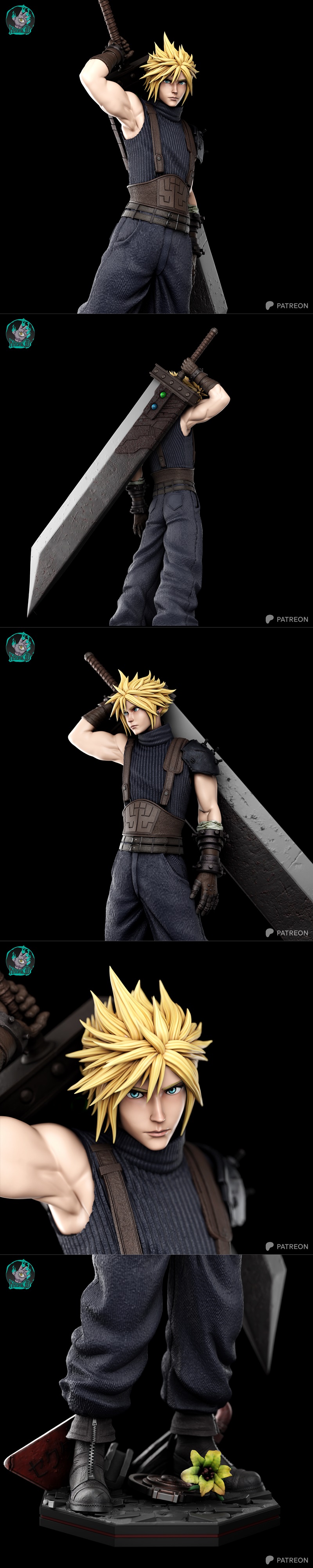 Kaidan 云斯特夫 3D打印模型|Kaidan – Cloud Strife – 3D Print Model STL