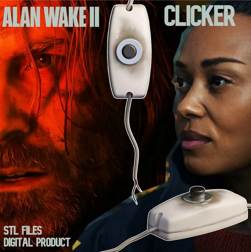 《逃离德比兰3D打印模型》|Magical Clicker Alan Wake 2 3D print model