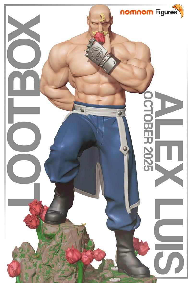 全金属铝chemist艾利克斯·路易斯·阿姆斯特朗 3D打印模型|Nomnom Figures – Alex Luis Armstrong from Fullmetal Alchemist – 3D Print Model STL
