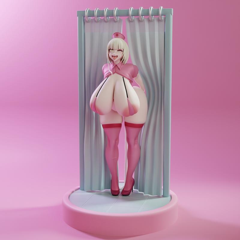 3D打印护士角色模型|Naughty Nurse – Gaping her Asshole – 3D Print Model STL