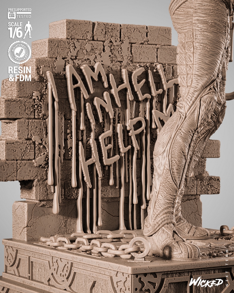 邪恶之女——Chatterer 3D打印模型|Wicked – Chatterer Sculpture – 3D Print Model