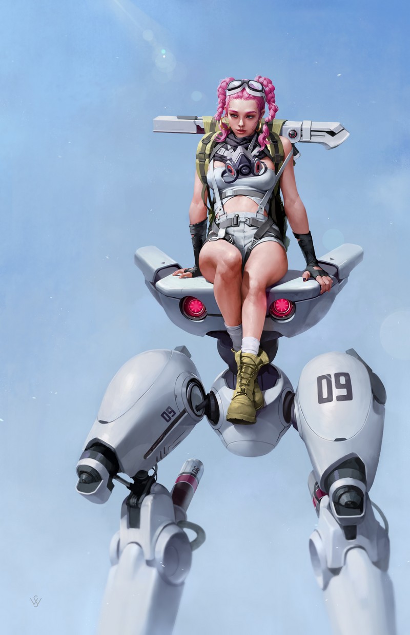 粉发少女 3D打印模型|The Girl with Pink Hair – 3D Print Model