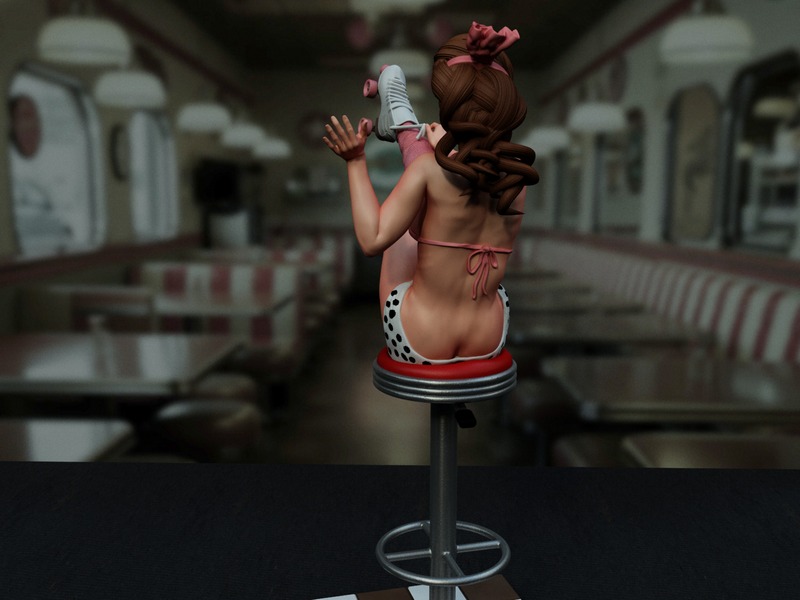 独家呈现—— rollerblade 潮流少女 3D打印模型|Exclusive – Rollerblade Pin Up – 3D Print Model