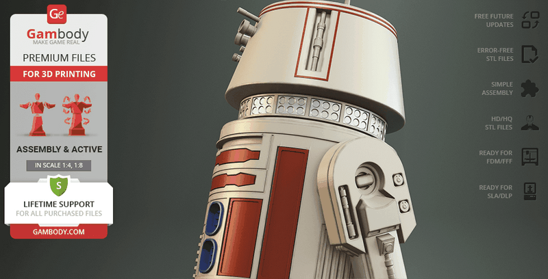 R5-D4 3D打印模型|R5-D4 – 3D Print Model