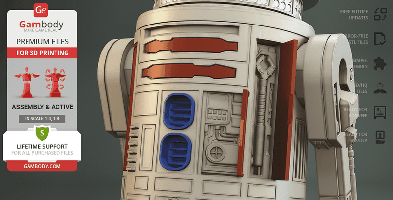 R5-D4 3D打印模型|R5-D4 – 3D Print Model