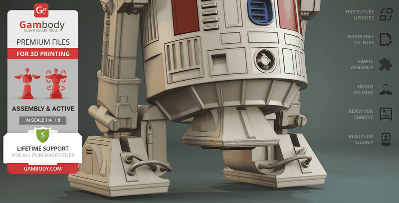 R5-D4 3D打印模型|R5-D4 – 3D Print Model