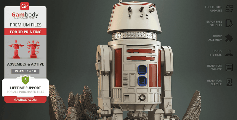 R5-D4 3D打印模型|R5-D4 – 3D Print Model