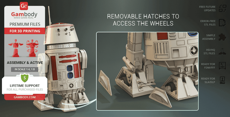 R5-D4 3D打印模型|R5-D4 – 3D Print Model