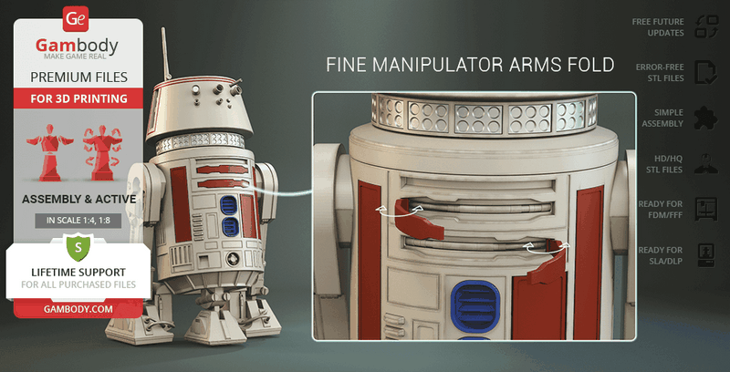R5-D4 3D打印模型|R5-D4 – 3D Print Model