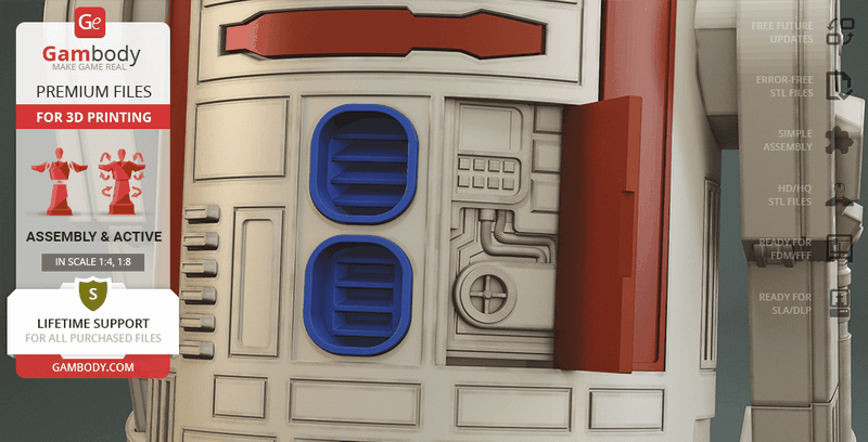 R5-D4 3D打印模型|R5-D4 – 3D Print Model