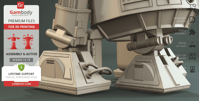 R5-D4 3D打印模型|R5-D4 – 3D Print Model