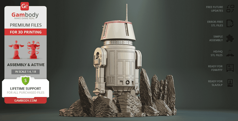R5-D4 3D打印模型|R5-D4 – 3D Print Model