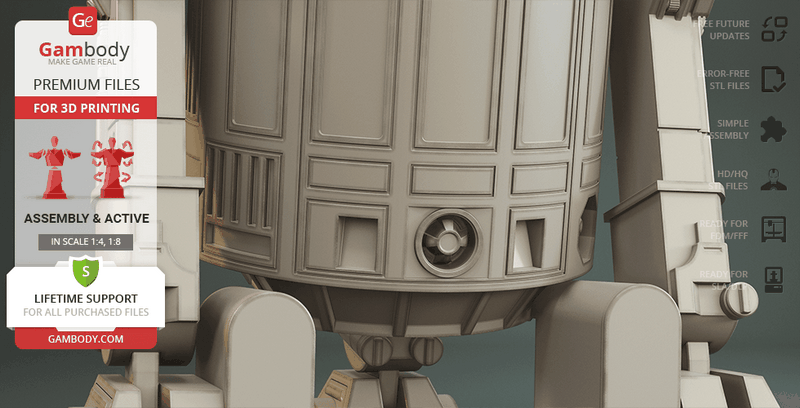 R5-D4 3D打印模型|R5-D4 – 3D Print Model