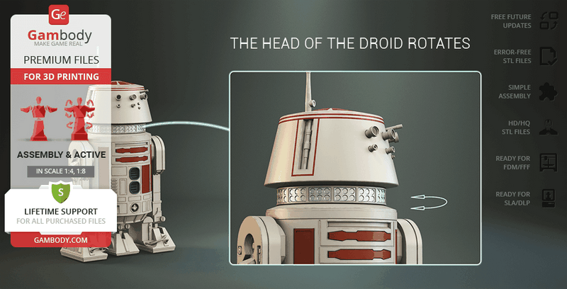 R5-D4 3D打印模型|R5-D4 – 3D Print Model