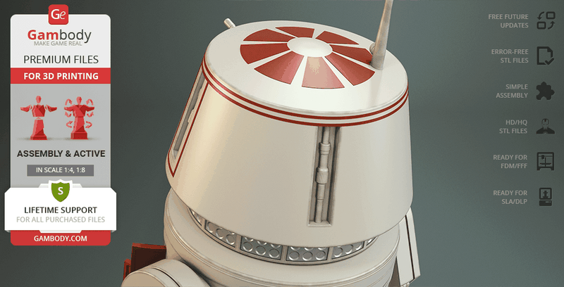R5-D4 3D打印模型|R5-D4 – 3D Print Model