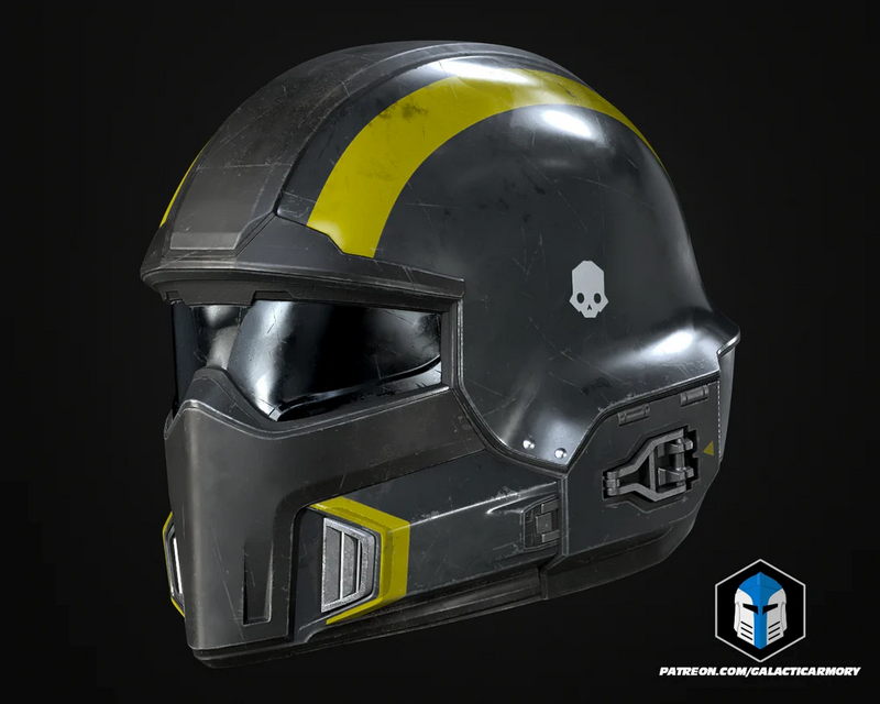 地狱之刃2 B-01战术头盔 3D打印模型|Galactic Armory – Helldivers 2 B-01 Tactical Helmet – 3D Print Model
