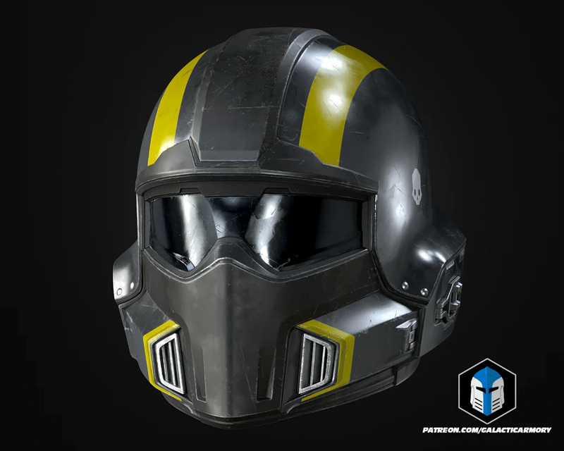 地狱之刃2 B-01战术头盔 3D打印模型|Galactic Armory – Helldivers 2 B-01 Tactical Helmet – 3D Print Model