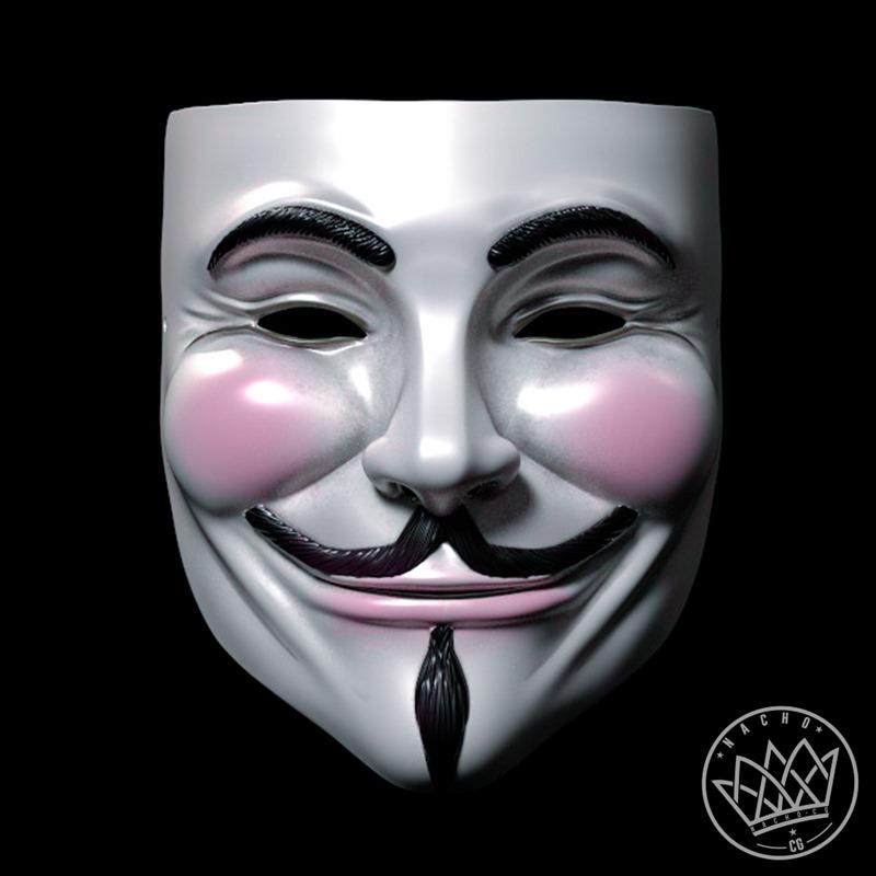 V特工面具3D打印模型|Guy Flawks Mask from V for Vendetta – 3D Print Model STL