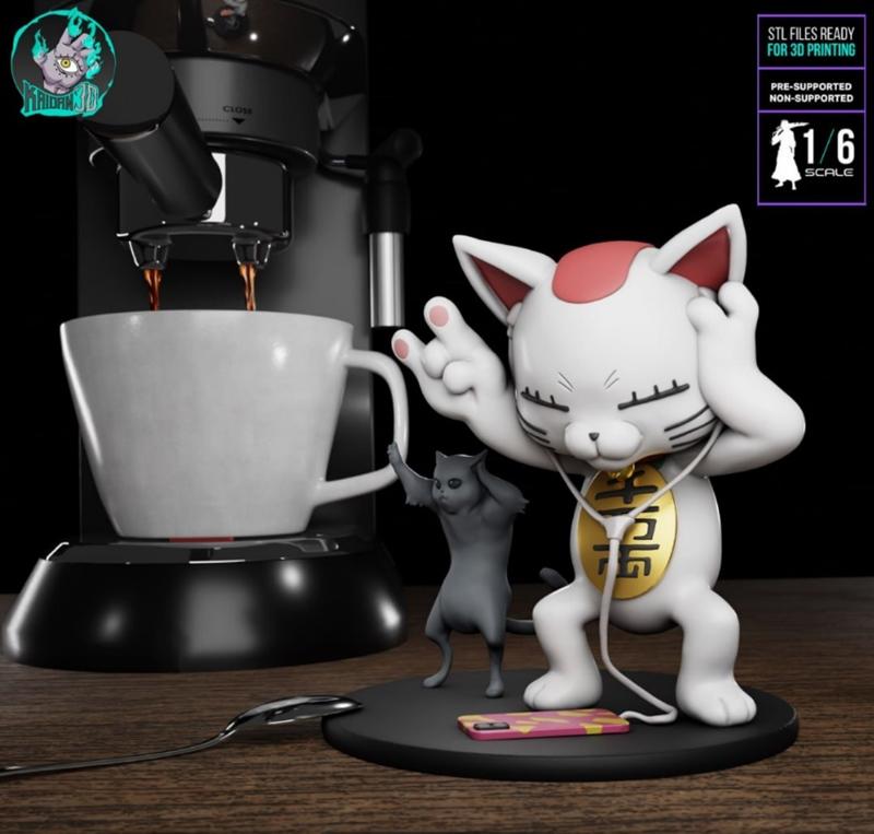 Kaidan 3D打印模型：Turbo Granny猫|Kaidan – Turbo Granny Cat – 3D Print Model STL