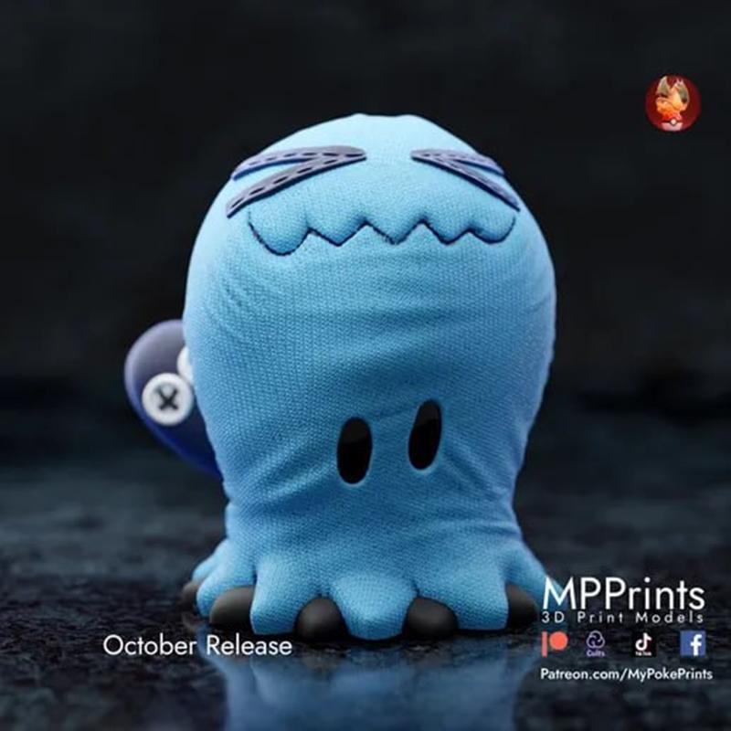 宝可梦3D打印模型：Mimikyu Wobbuffet|Mimikyu Wobbuffet – 3D Print Model STL