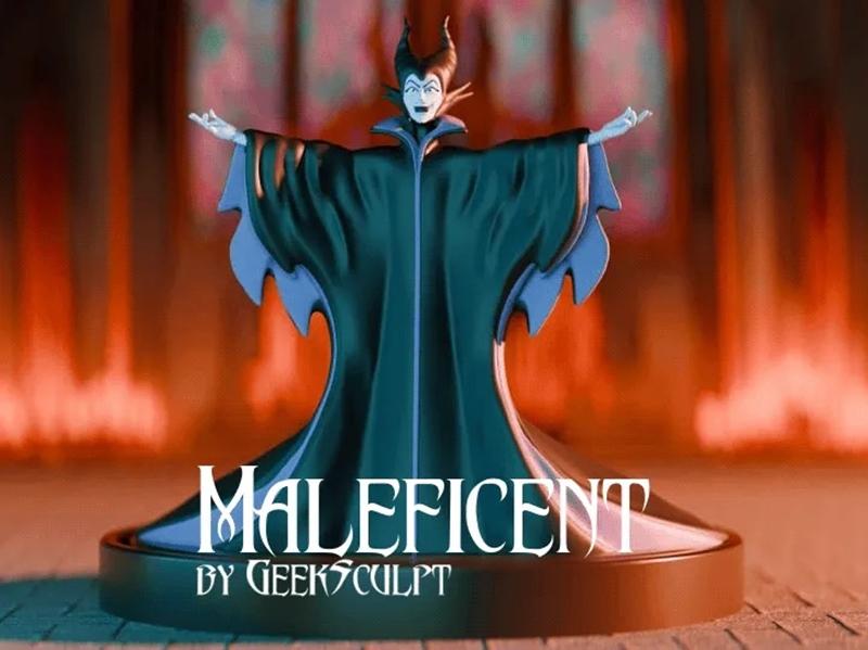 GeekSculpt3D 男巫美杜莎 3D打印模型|GeekSculpt3D – Maleficent – 3D Print Model STL
