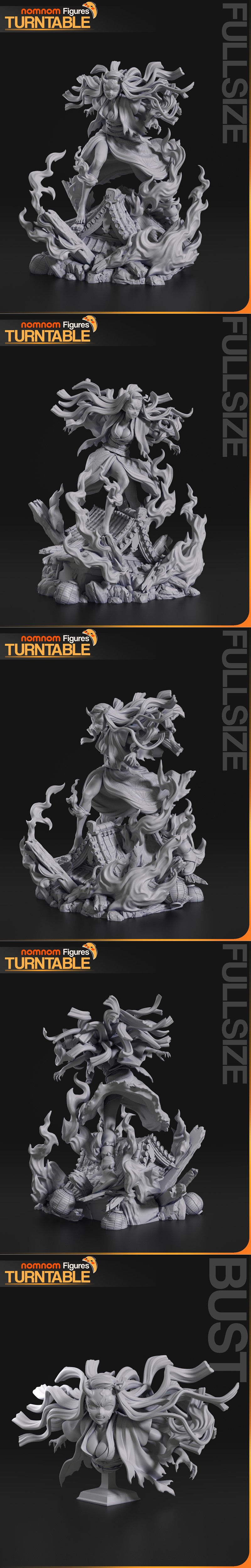 demon slayer 3d打印模型 妖刀女角色 野猪之女 3d打印模型|Nomnom Figures – Nezuko Kamado – Demon Slayer – 3D Print Model STL