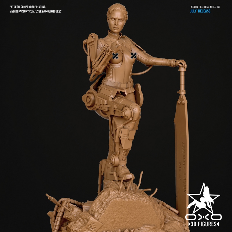 OXO3D-Verdun边缘之明日桌游迷你人像3D打印模型|OXO3D – Verdun Edge Of Tomorrow Tabletop Miniature Figure (NSFW) – 3D Print Model