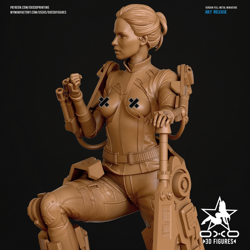 OXO3D-Verdun边缘之明日桌游迷你人像3D打印模型|OXO3D – Verdun Edge Of Tomorrow Tabletop Miniature Figure (NSFW) – 3D Print Model