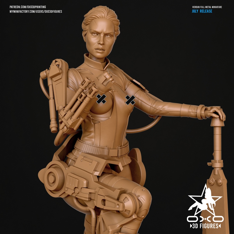 OXO3D-Verdun边缘之明日桌游迷你人像3D打印模型|OXO3D – Verdun Edge Of Tomorrow Tabletop Miniature Figure (NSFW) – 3D Print Model