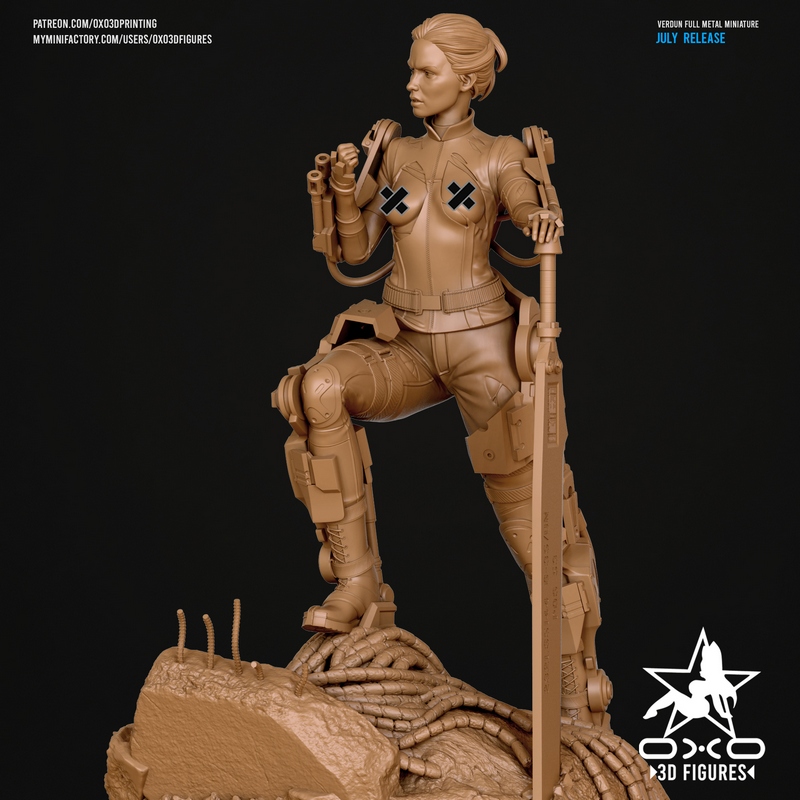 OXO3D-Verdun边缘之明日桌游迷你人像3D打印模型|OXO3D – Verdun Edge Of Tomorrow Tabletop Miniature Figure (NSFW) – 3D Print Model