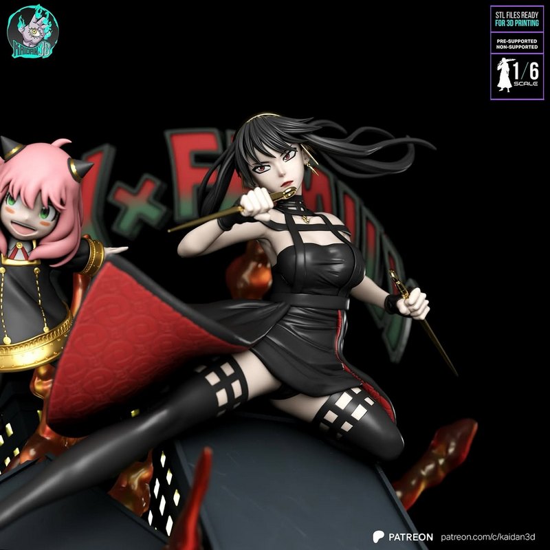 Kaidan – 隐瞒的家族 3D打印模型|Kaidan – Loid, Yor and Anya (Spy x Family) – 3D Print Model