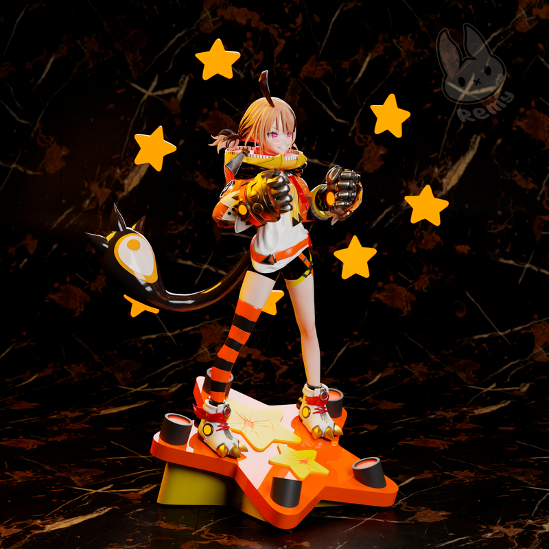 Remy角色3D打印模型｜Gigi Murrin｜Hololive虚拟主播|Remy Sculpts – Gigi Murrin – Hololive Vtuber – 3D Print Model