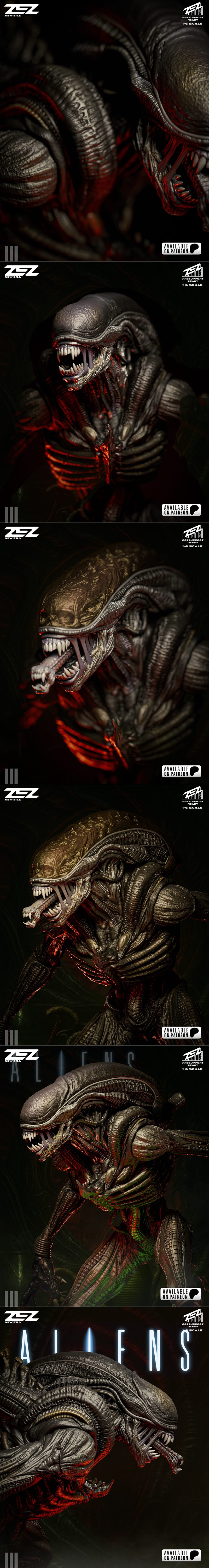 ZEZ工作室出品：异形主题3D打印模型|ZEZ Studio – Xenomorph – Alien – 3D Print Model STL