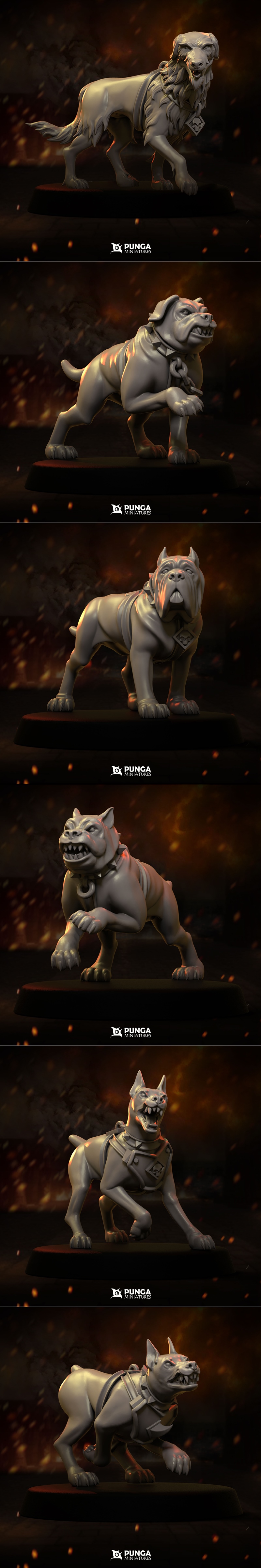 Punga迷你模型——战争犬3D打印模型|Punga Miniatures – Warhounds – 3D Print Model STL