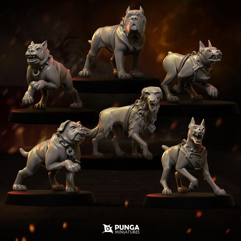 Punga迷你模型——战争犬3D打印模型|Punga Miniatures – Warhounds – 3D Print Model STL