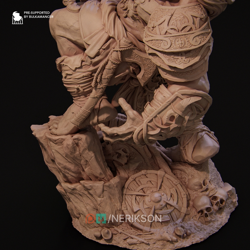 Nerikson - 《莉亚对巨兽》3D打印模型|Nerikson – Lia vs the Giant – 3D Print Model