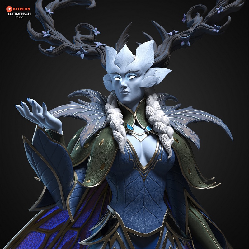 Luftmensch工作室冬季女王3D打印模型|Luftmensch Studio – Winter Queen – 3D Print Model